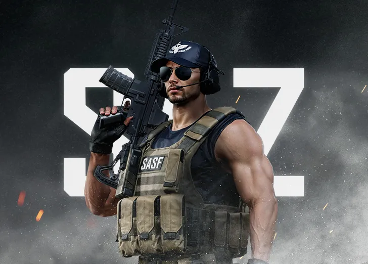 Dev Note #12の公式サムネイル。ライフルを担いだSASF隊員が描かれたSAZのキービジュアル